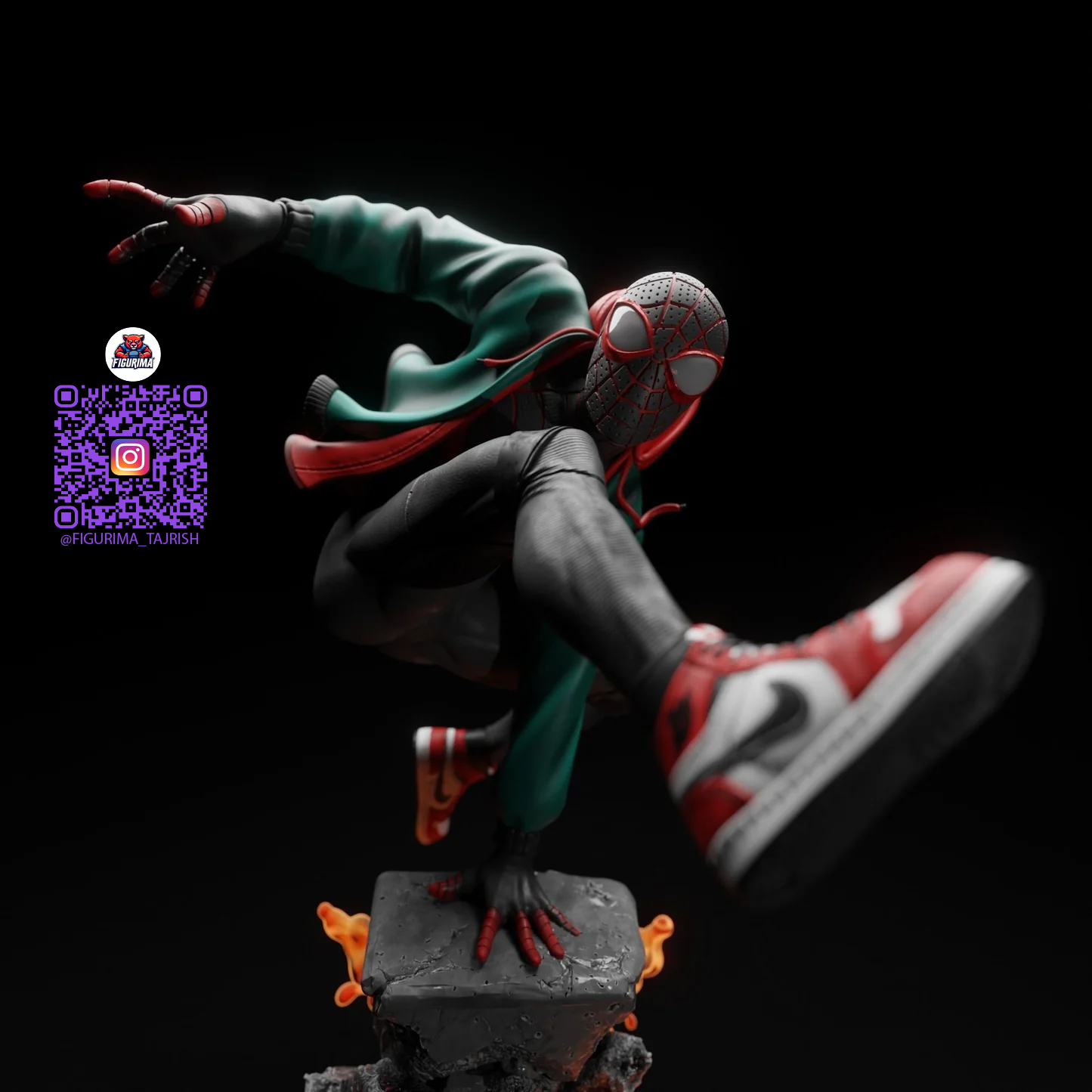 miles morales spider man statue 3d model ea31eb83e0